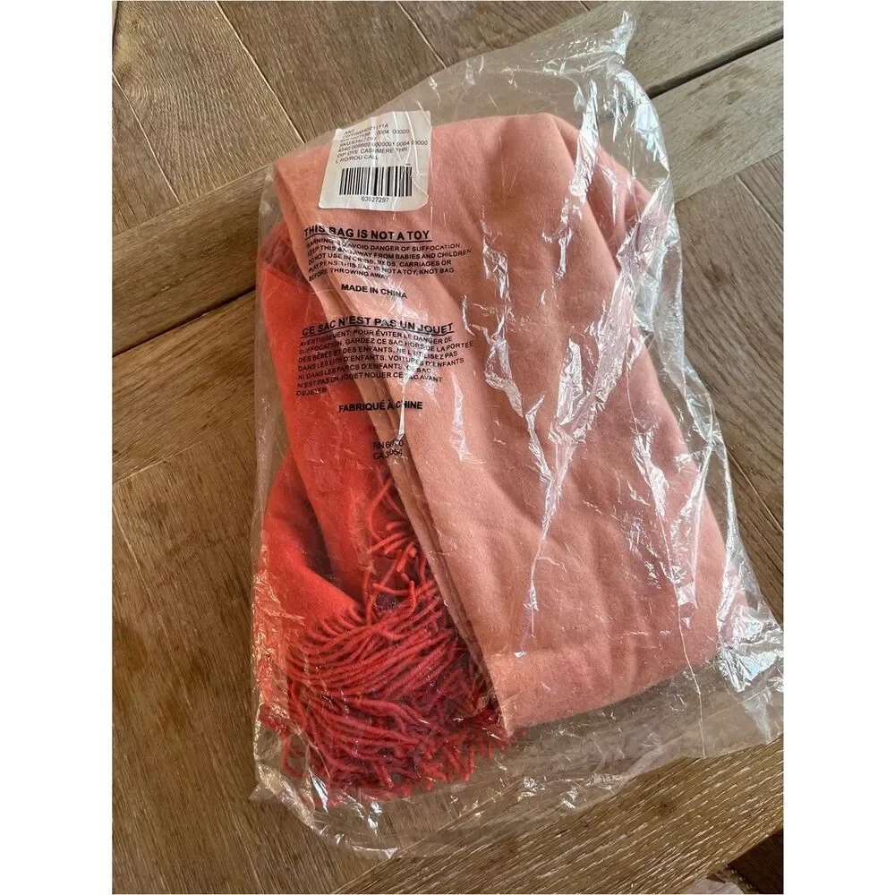 Anthropologie Cashmere Dip Dye Throw Blanket NWT